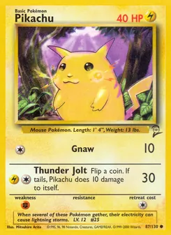 Pikachu (Base Set 2 #87)