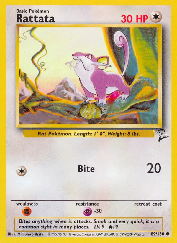 Rattata — Base Set 2 #89 (Pokémon TCG card)