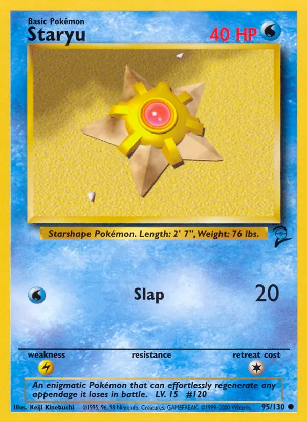 Staryu — Base Set 2 #95 (Pokémon TCG card)