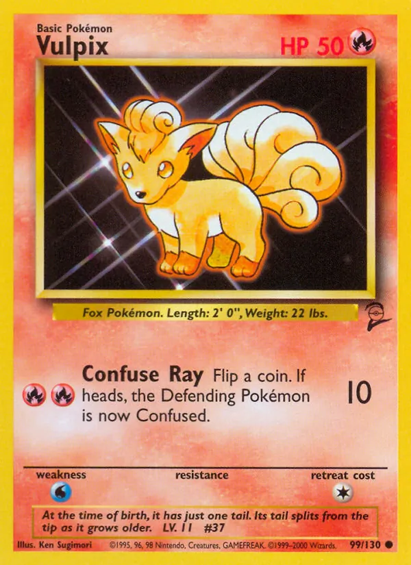 Vulpix — Base Set 2 #99 (Pokémon TCG card)