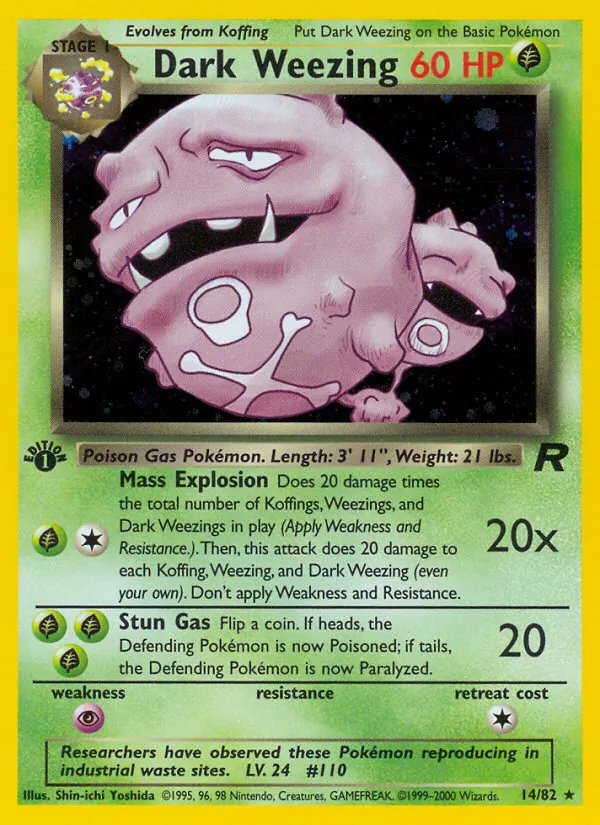 Dark Weezing — Team Rocket #14 (Pokémon TCG card)
