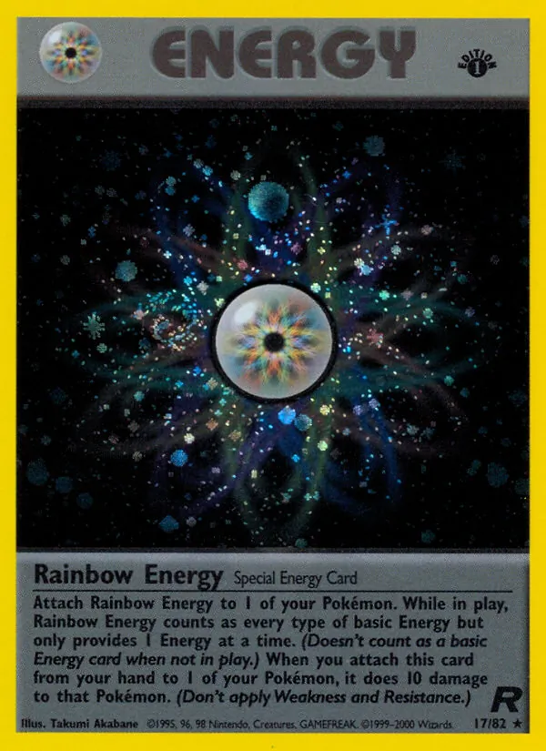 Rainbow Energy — Team Rocket #17 (Pokémon TCG card)
