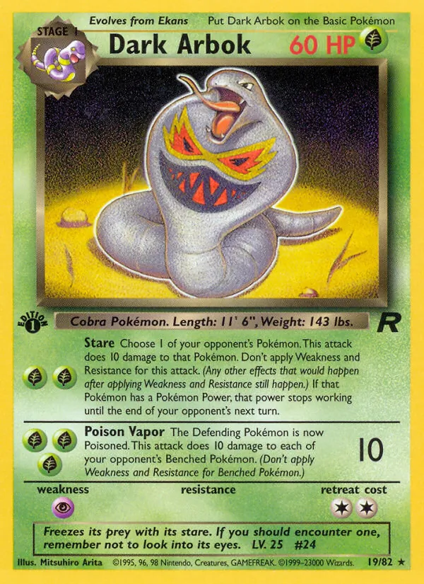 Dark Arbok — Team Rocket #19 (Pokémon TCG card)