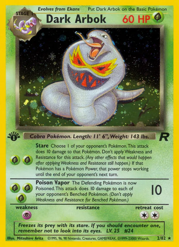 Dark Arbok — Team Rocket #2 (Pokémon TCG card)