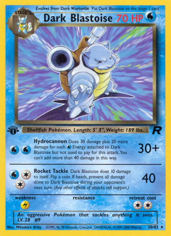 Dark Blastoise — Team Rocket #20 (Pokémon TCG card)