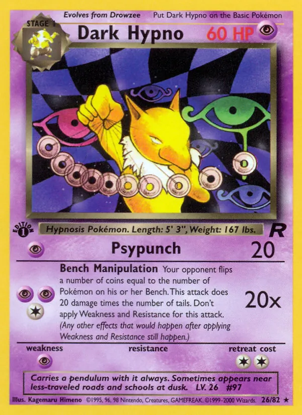 Dark Hypno — Team Rocket #26 (Pokémon TCG card)