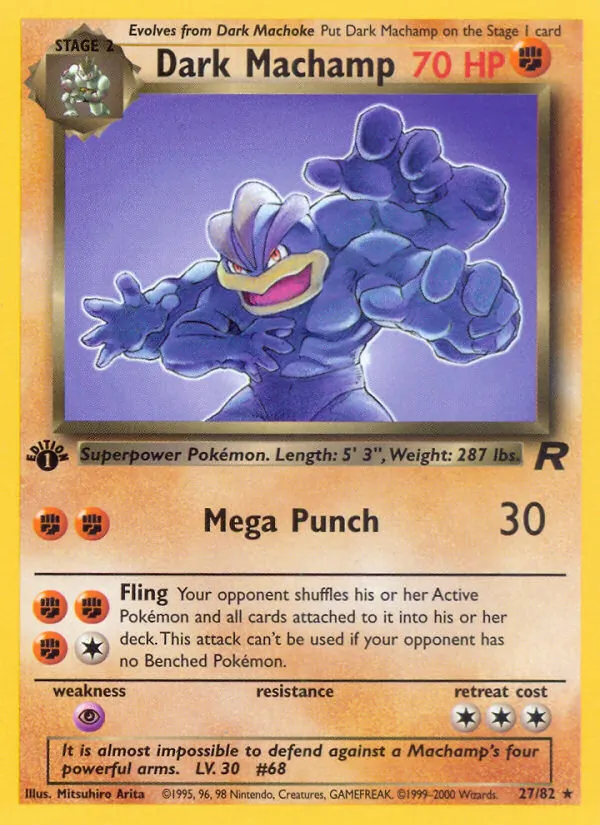Dark Machamp — Team Rocket #27 (Pokémon TCG card)