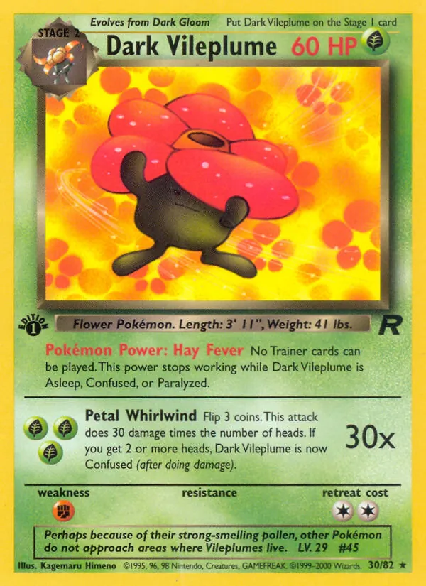 Dark Vileplume — Team Rocket #30 (Pokémon TCG card)