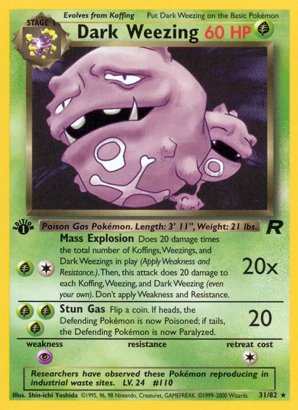 Dark Weezing — Team Rocket #31 (Pokémon TCG card)