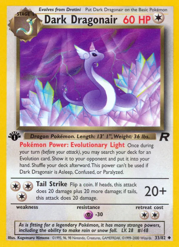 Dark Dragonair — Team Rocket #33 (Pokémon TCG card)