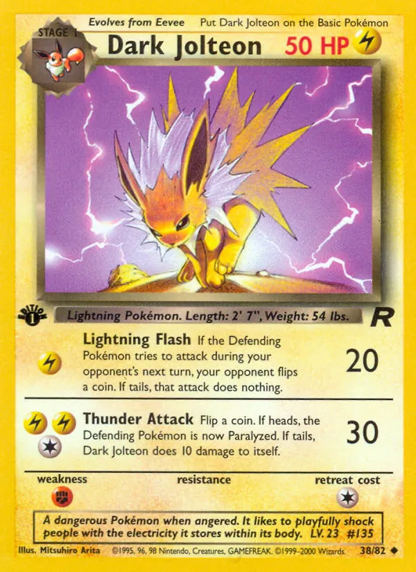Dark Jolteon — Team Rocket #38 (Pokémon TCG card)