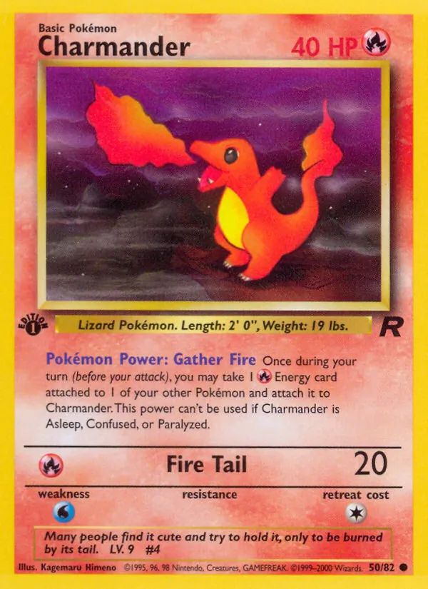 Charmander — Team Rocket #50 (Pokémon TCG card)
