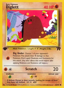 Diglett (Team Rocket #52)