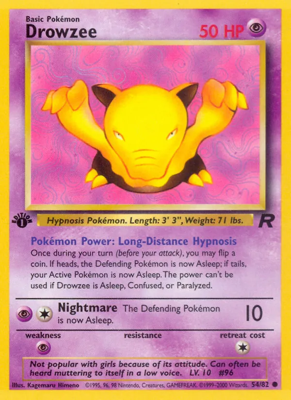 Drowzee — Team Rocket #54 (Pokémon TCG card)