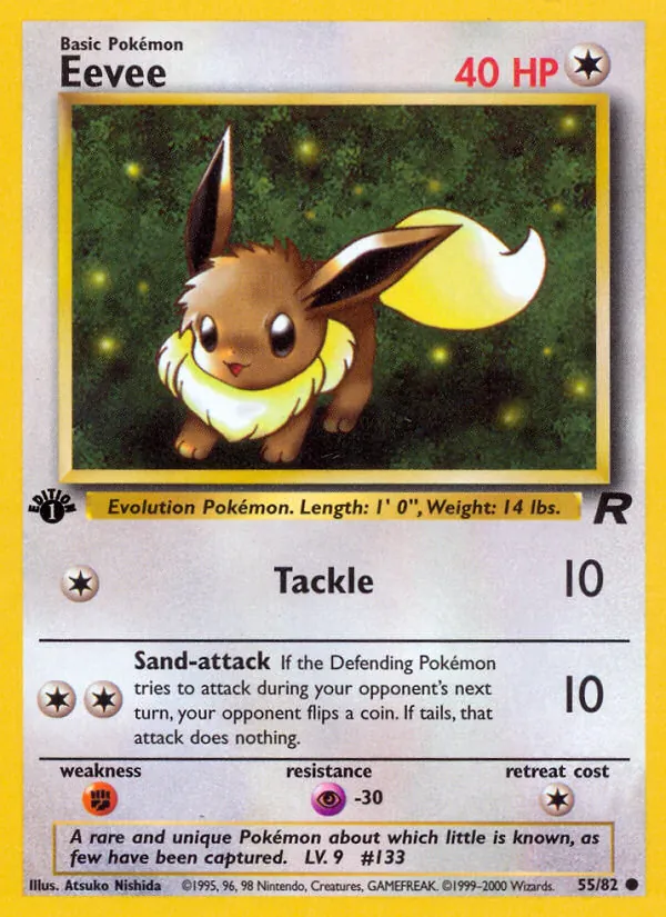 Eevee — Team Rocket #55 (Pokémon TCG card)