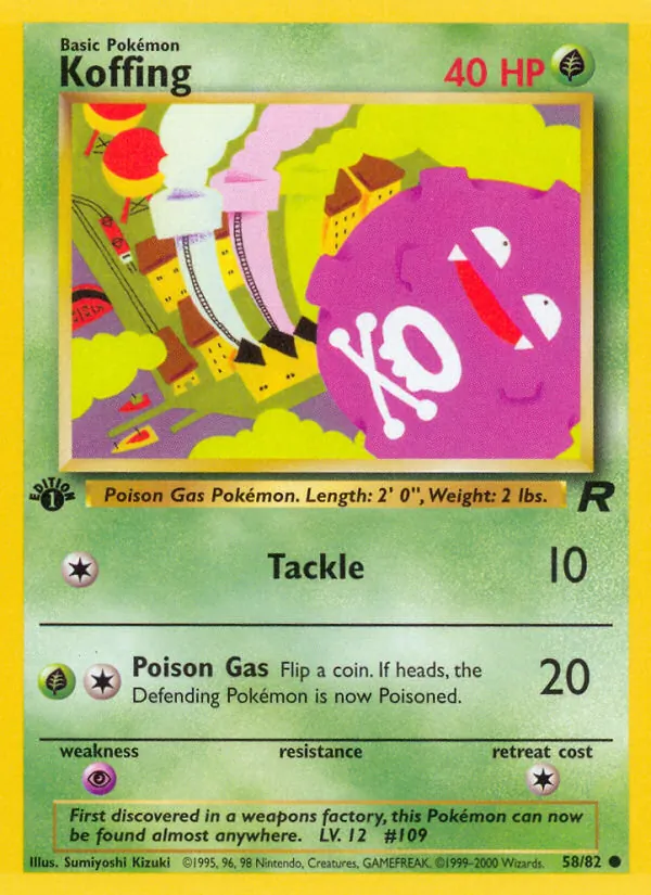 Koffing — Team Rocket #58 (Pokémon TCG card)