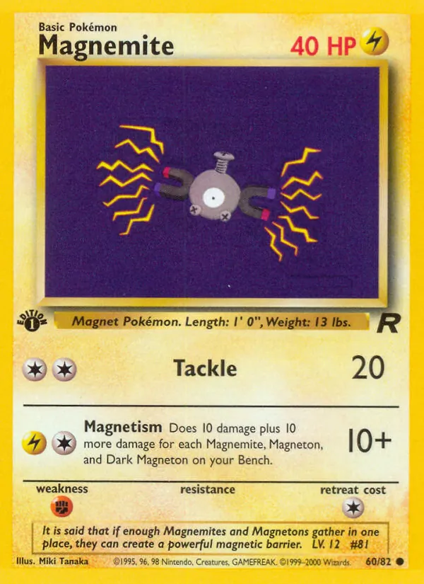 Magnemite — Team Rocket #60 (Pokémon TCG card)