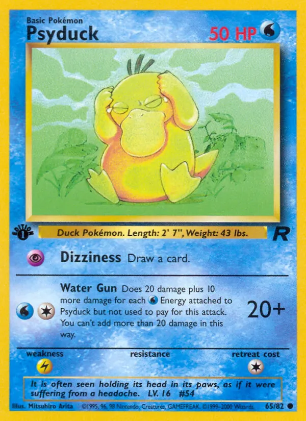 Psyduck — Team Rocket #65 (Pokémon TCG card)