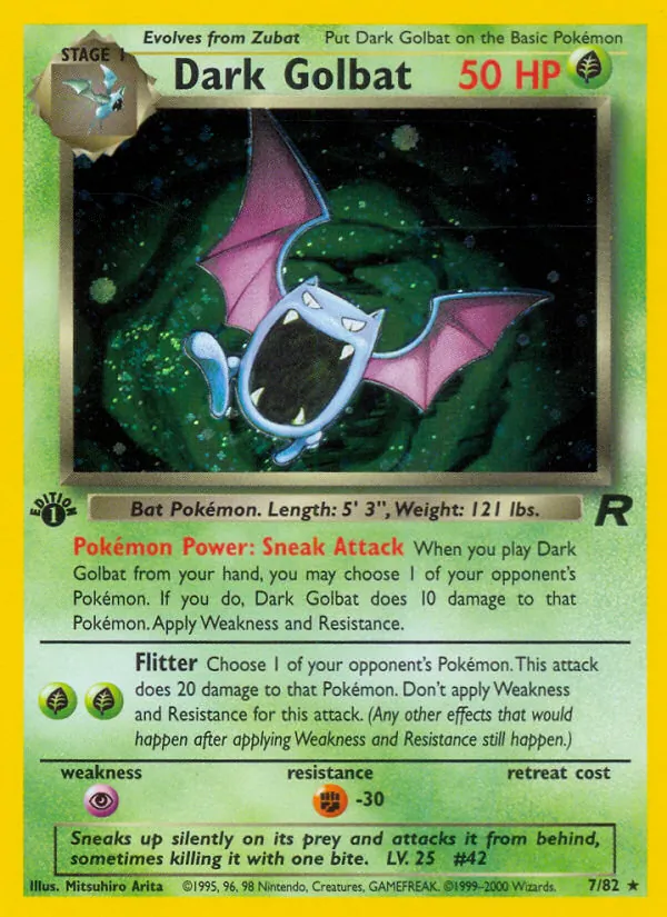 Dark Golbat — Team Rocket #7 (Pokémon TCG card)