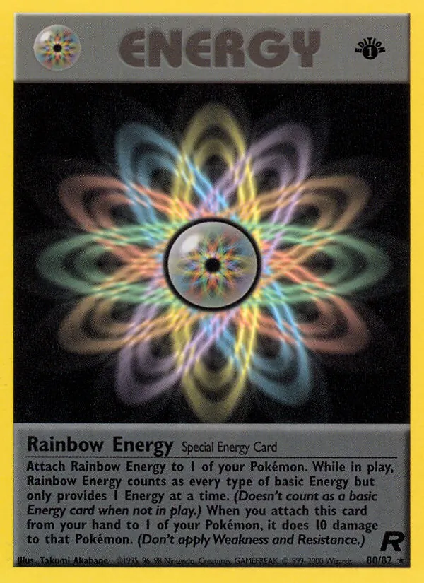 Rainbow Energy — Team Rocket #80 (Pokémon TCG card)