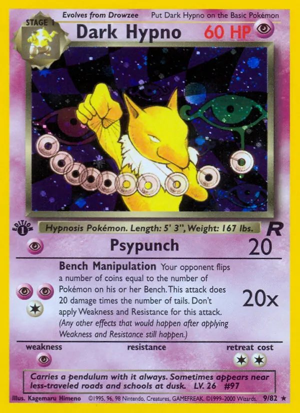 Dark Hypno — Team Rocket #9 (Pokémon TCG card)