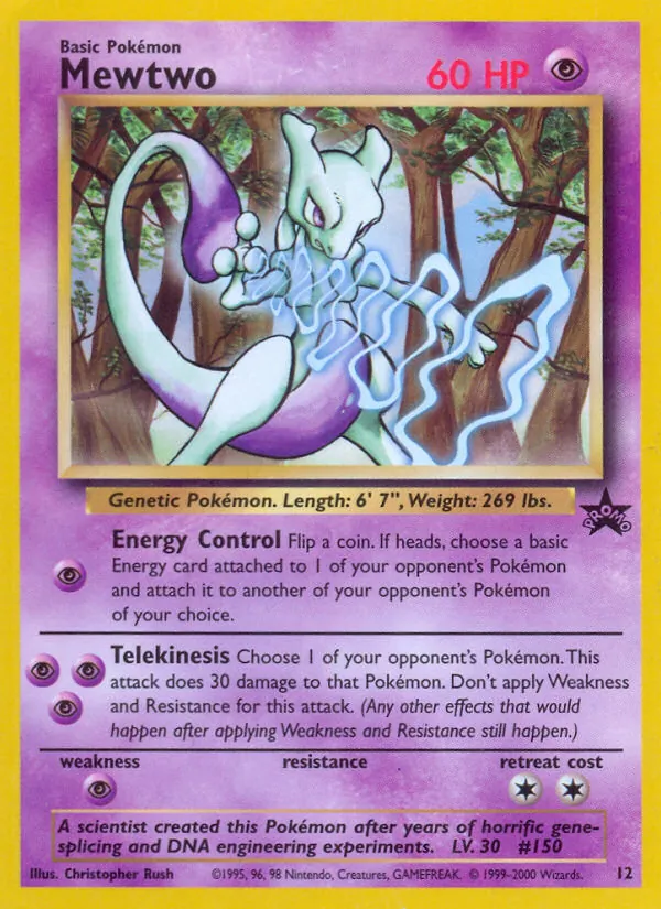 Mewtwo — Wizards Black Star Promos #12 (Pokémon TCG card)
