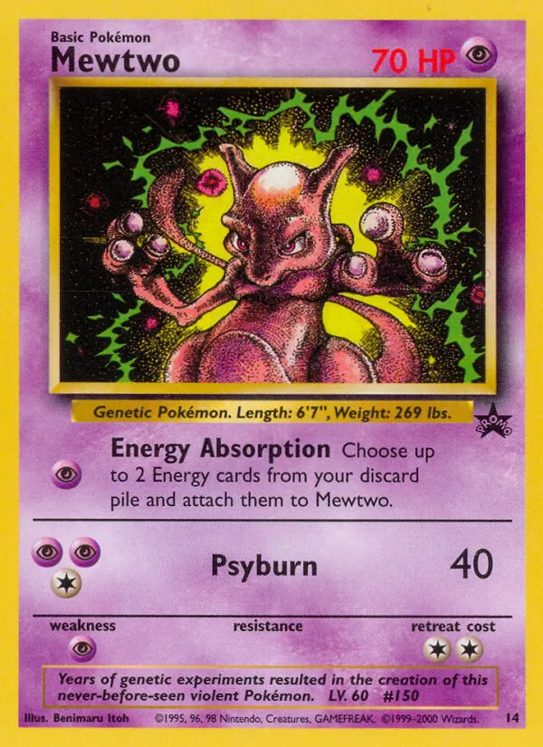 Mewtwo — Wizards Black Star Promos #14 (Pokémon TCG card)
