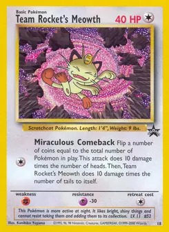 Team Rocket's Meowth (Wizards Black Star Promos #18)