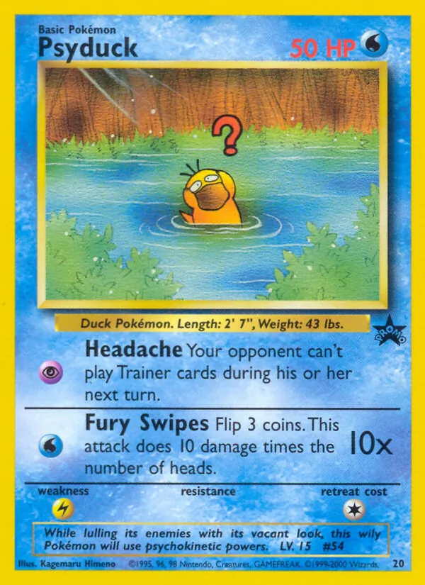 Psyduck — Wizards Black Star Promos #20 (Pokémon TCG card)