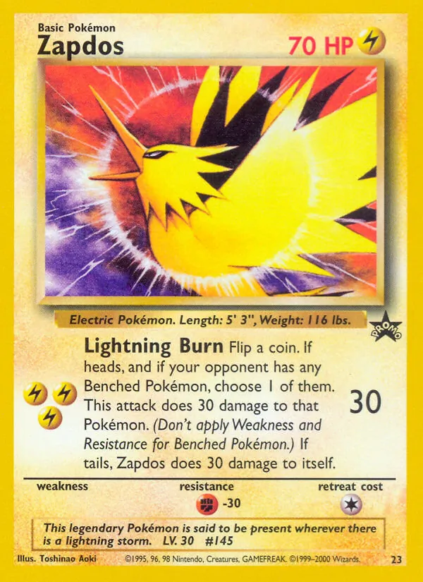 Zapdos — Wizards Black Star Promos #23 (Pokémon TCG card)