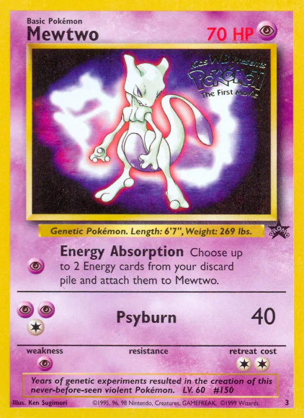 Mewtwo — Wizards Black Star Promos #3 (Pokémon TCG card)