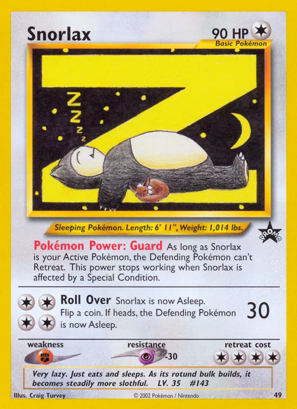 Snorlax — Wizards Black Star Promos #49 (Pokémon TCG card)
