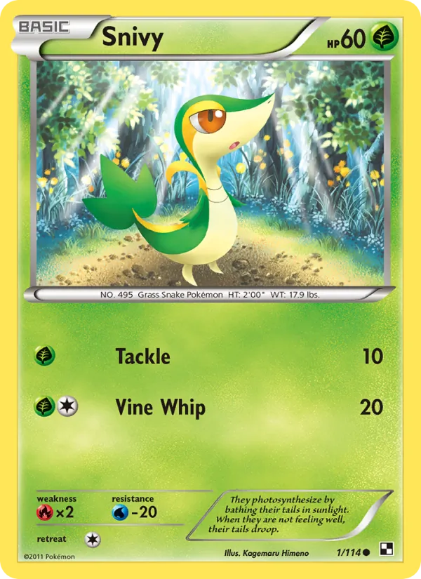 Snivy — Black & White #1 (Pokémon TCG card)