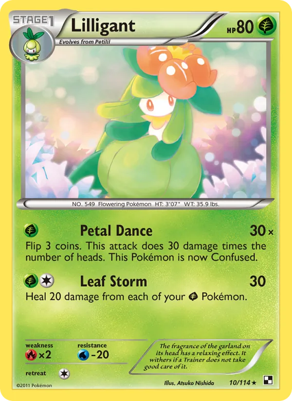 Lilligant — Black & White #10 (Pokémon TCG card)