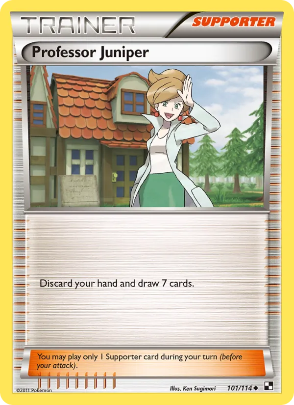 Professor Juniper — Black & White #101 (Pokémon TCG card)