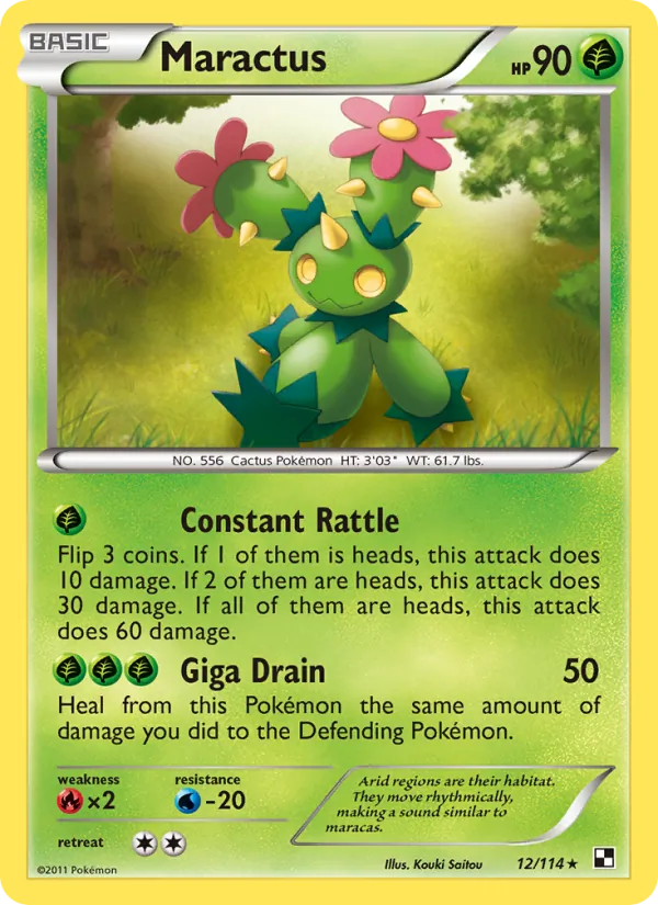 Maractus — Black & White #12 (Pokémon TCG card)