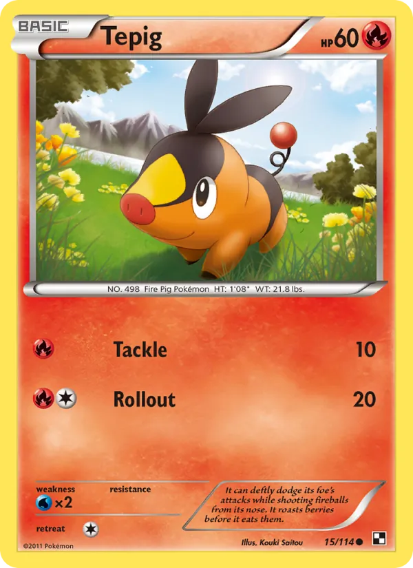 Tepig — Black & White #15 (Pokémon TCG card)