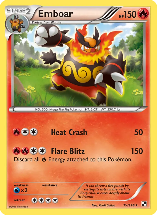 Emboar — Black & White #19 (Pokémon TCG card)