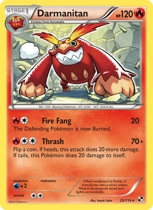 Darmanitan — Black & White #25 (Pokémon TCG card)