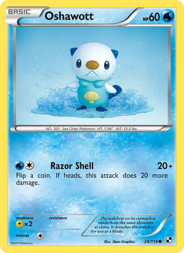 Oshawott — Black & White #28 (Pokémon TCG card)