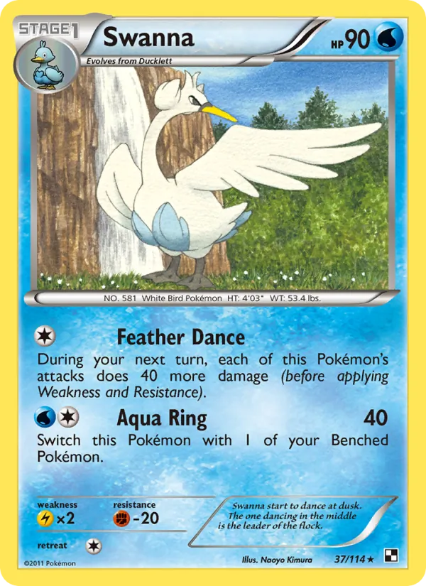 Swanna — Black & White #37 (Pokémon TCG card)