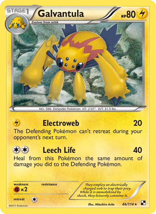 Galvantula — Black & White #46 (Pokémon TCG card)