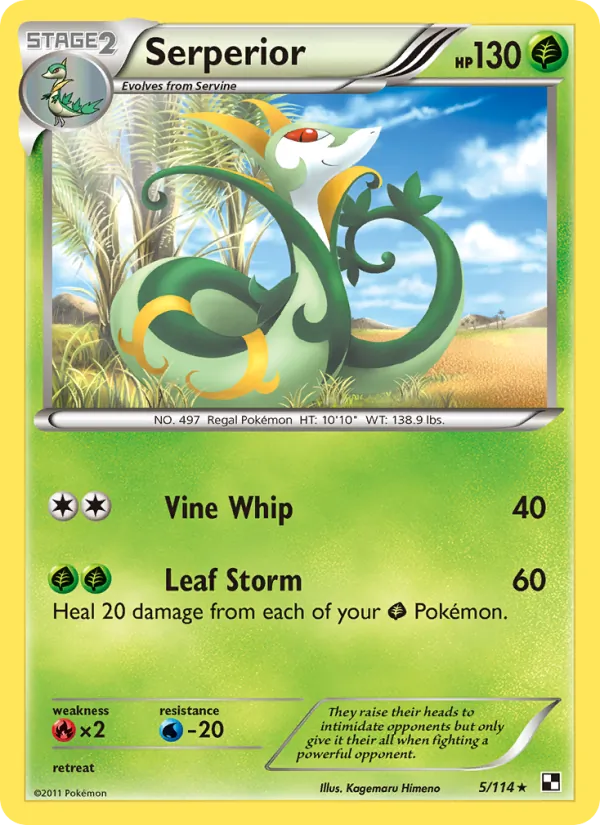 Serperior — Black & White #5 (Pokémon TCG card)