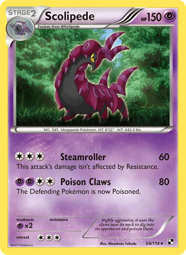 Scolipede — Black & White #54 (Pokémon TCG card)