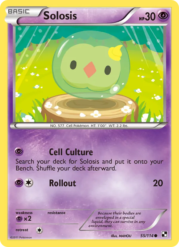 Solosis — Black & White #55 (Pokémon TCG card)