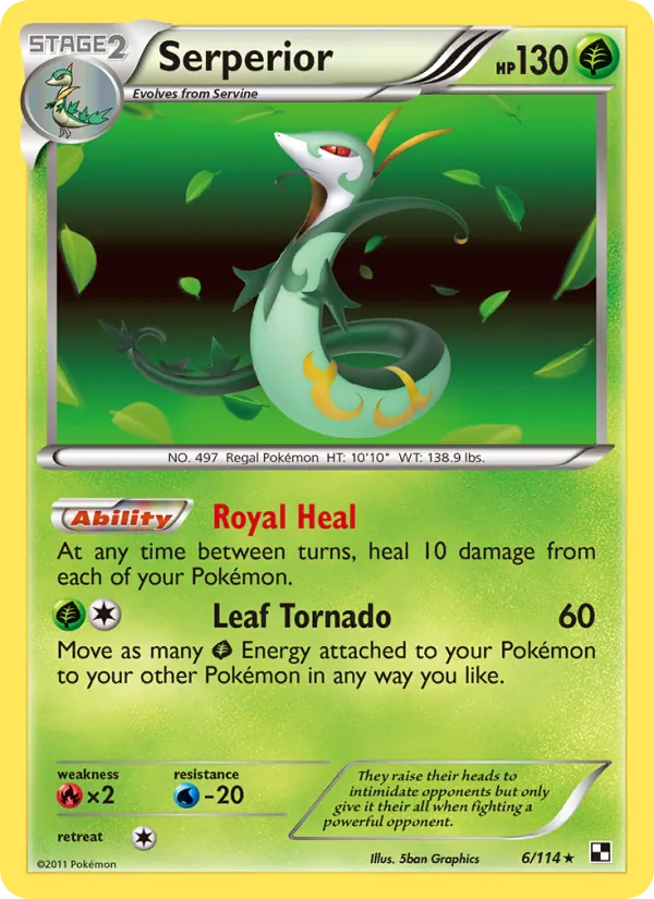 Serperior — Black & White #6 (Pokémon TCG card)