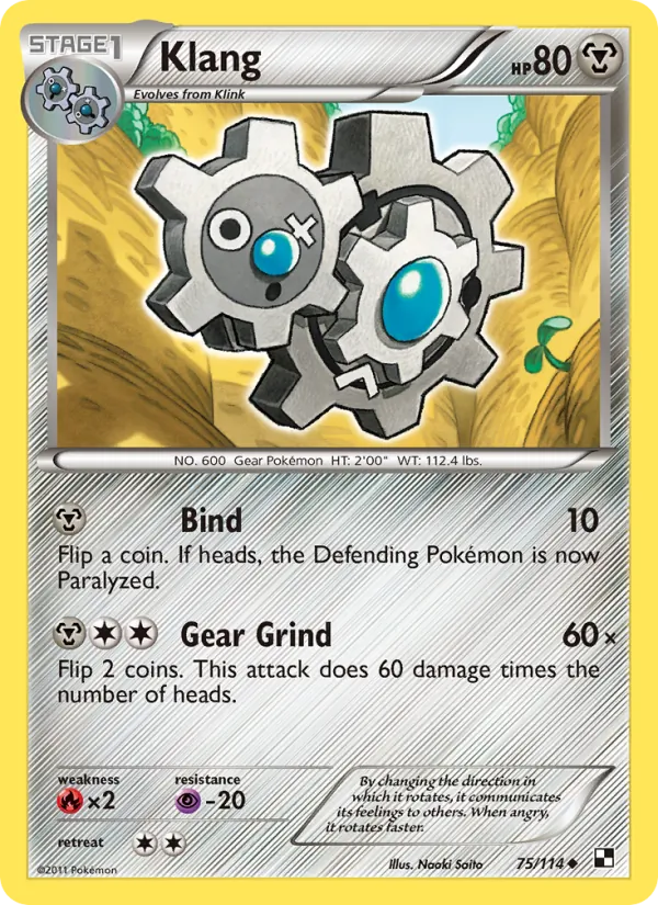 Klang — Black & White #75 (Pokémon TCG card)