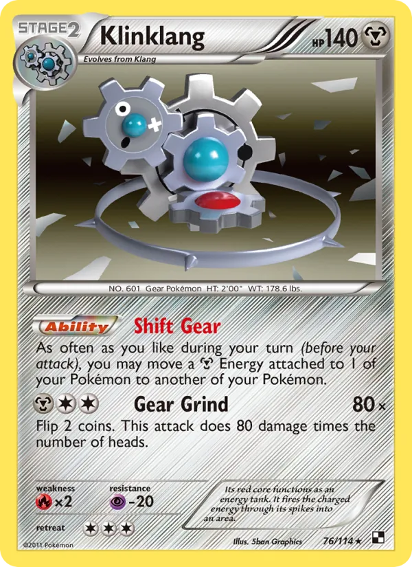Klinklang — Black & White #76 (Pokémon TCG card)