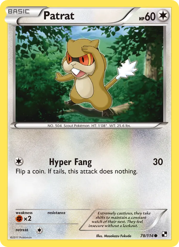 Patrat — Black & White #78 (Pokémon TCG card)