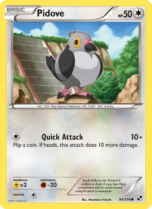Pidove — Black & White #84 (Pokémon TCG card)
